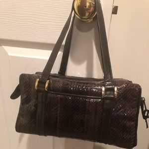 Faux Snakeskin Bag